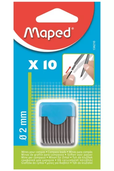 Maped Wk�ady do cyrkli grafity 2 mm 10 szt.