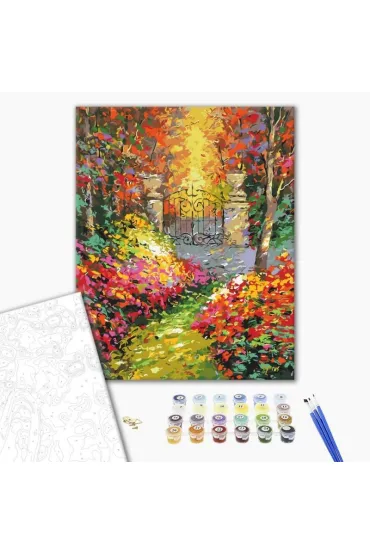 Brushme Malowanie po numerach - Jesienny Park 40x50cm