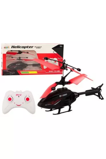 Helikopter R/C �yroskop czerwony LeanToys