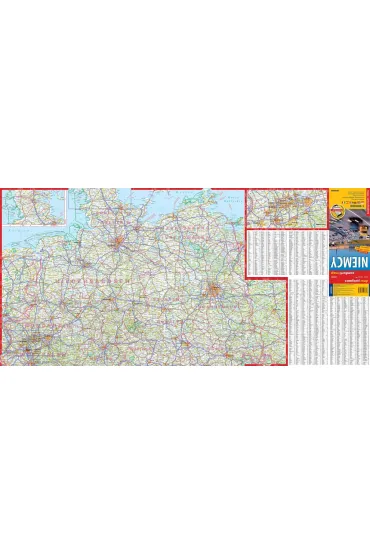 Niemcy mapa samochodowa 1:900 000 laminat 2023