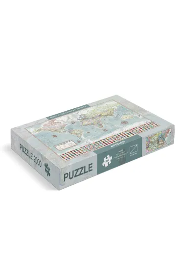 Puzzle 2000 el. �wiat polityczny m. stylizowana ArtGlob