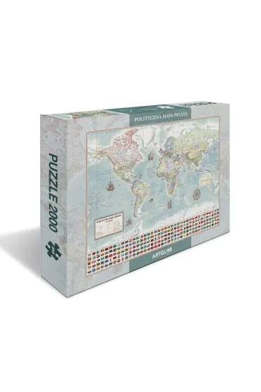 Puzzle 2000 el. �wiat polityczny m. stylizowana ArtGlob