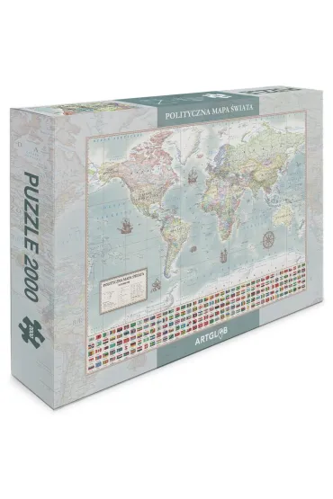Puzzle 2000 el. �wiat polityczny m. stylizowana ArtGlob
