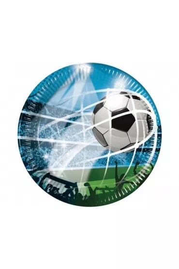 Godan Talerzyki papierowe Soccer Fans 20cm 8 szt.