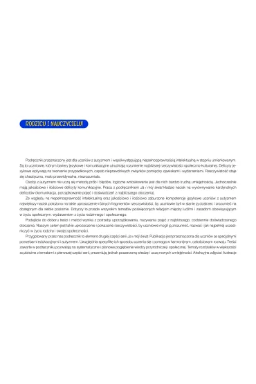 Ja i m�j �wiat 2. Lekcje dla uczni�w z autyzmem i specjalnymi potrzebami edukacyjnymi. Podr�cznik. Cz�� 2. Wydanie rozszerzone