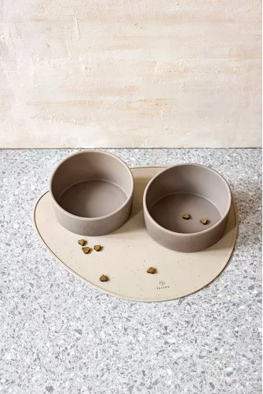 Palopa Miska dla psa porcelanowa Cali taupe