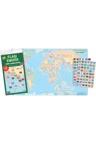 Flagi �wiata. Mapa z naklejkami