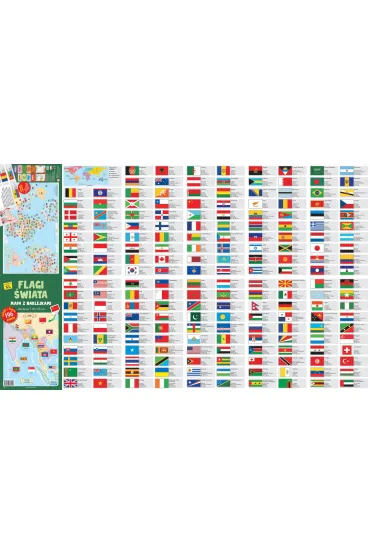 Flagi �wiata. Mapa z naklejkami