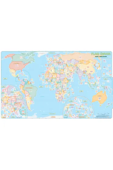 Flagi �wiata. Mapa z naklejkami