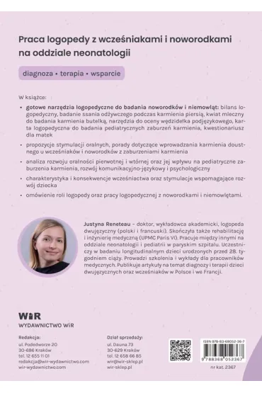 Praca logopedy z wcze�niakami i noworodkami na oddziale neonatologii diagnoza terapia - Justyna Reneteau