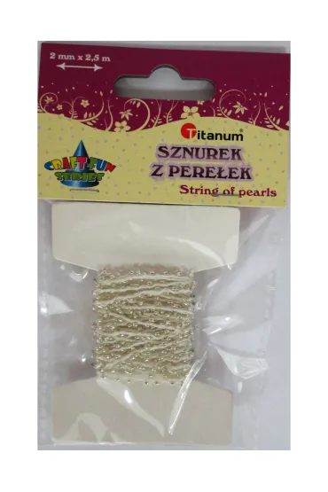 Titanum Sznurek koralik�w 2mm/2,5m.srebrne 16199D *