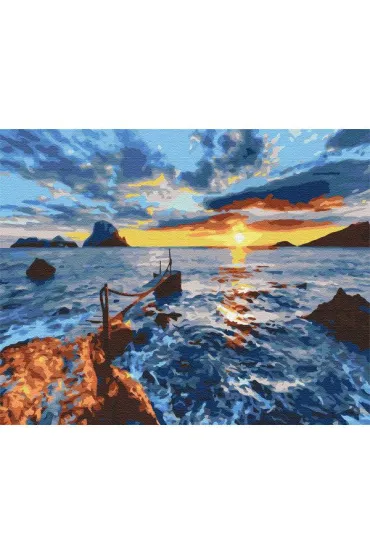 Norimpex Malowanie po numerach 40x50cm Wzburzone morze, zachd soca 1007682