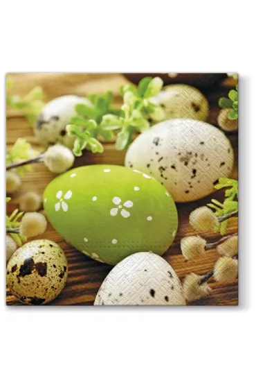 Paw Serwetka Lunch Decor Wielkanoc Eggs among Catkins 33x33 20szt./op.