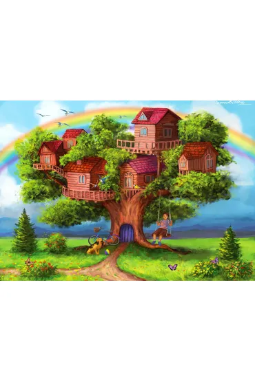 Puzzle 1000 el. Domki na drzewie Enjoy