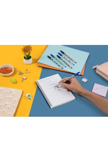 Paczka D�ugopis czarny BIC Cristal Kawaii Decor  20szt.