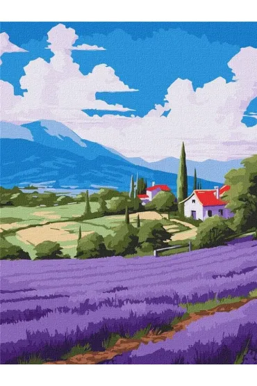 Ideyka Malowanie po numerach - Lawendowe przestrzenie 30x40cm
