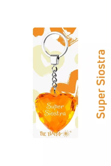 Be-Happy Gifts Brelok serce Super Siostra