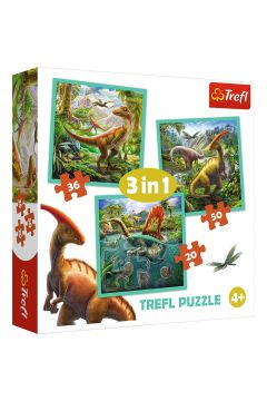 Puzzle 3w1 Niezwyky wiat dinozaurw Trefl