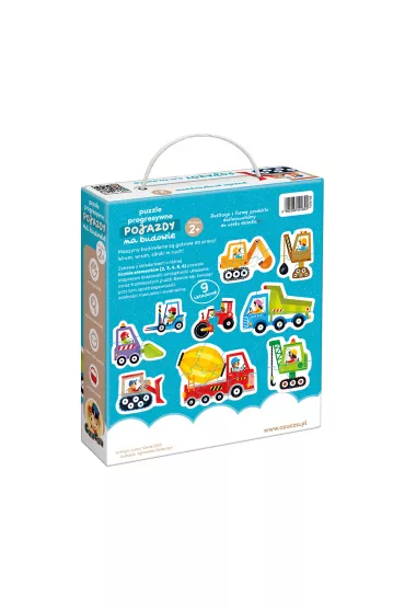 Puzzle progresywne 33 el. Pojazdy na budowie Bright Junior Media