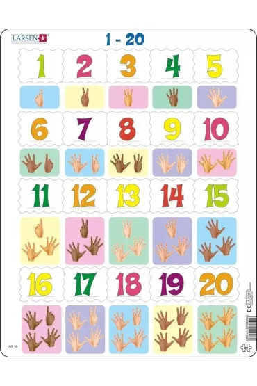 Puzzle 20 el. Liczymy 1-20 Larsen