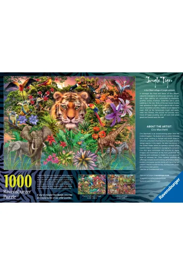 Puzzle 1000 el. Tygrys w ogrodzie Ravensburger