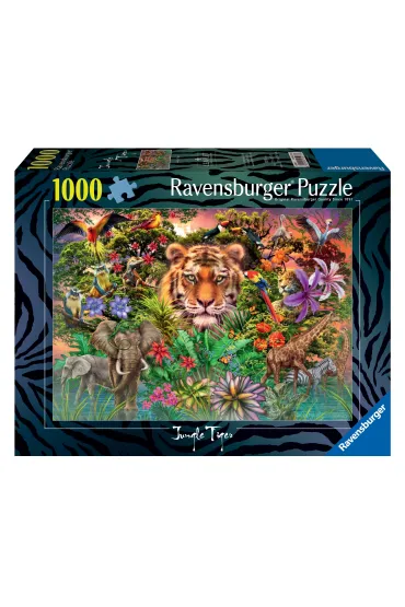 Puzzle 1000 el. Tygrys w ogrodzie Ravensburger