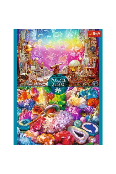 Puzzle 2x500 el. Kosmos i kryszta�y Trefl