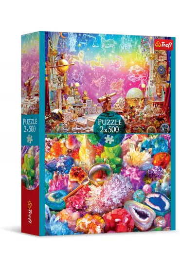 Puzzle 2x500 el. Kosmos i kryszta�y Trefl