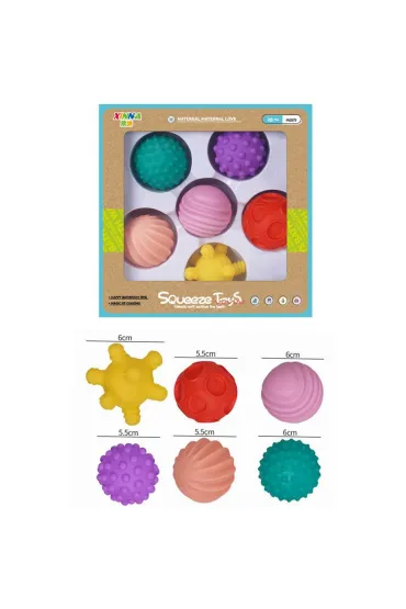 Zestaw kul sensorycznych 6 sztuk Askato