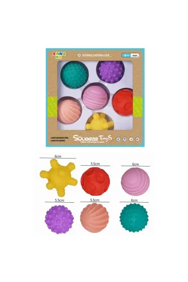 Zestaw kul sensorycznych 6 sztuk Askato