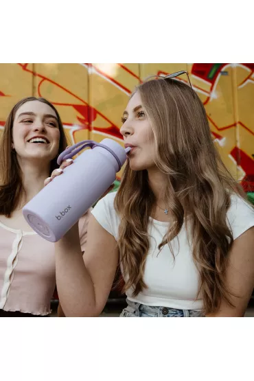 b.box Butelka termiczna ze sk�adanym ustnikiem – termos ze stali nierdzewnej Lilac Love 1 l