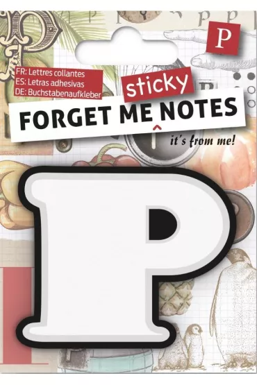 If Forget me sticky. Notes kart samoprzylepne litera P niebieski