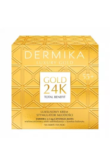 Dermika Krem do twarzy stymulator m�odo�ci Gold 24K Total Benefit 55+ 50 ml