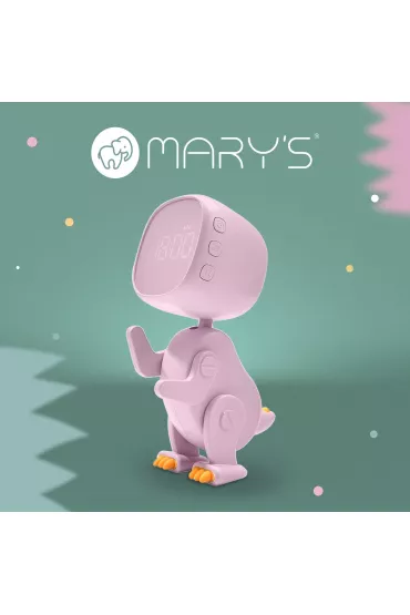 Marys Budzik silikon USB Robo Dino r�owy 9X8X17 ECO LIGHT MW61057