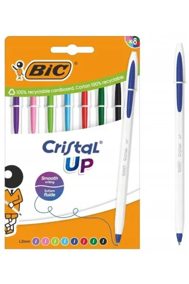 Bic D�ugopis Cristal Up AST+FUN 8 szt