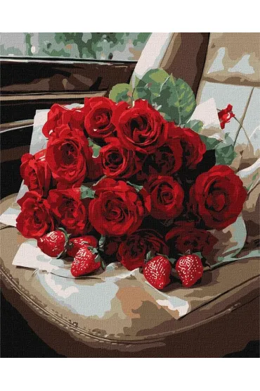 Ideyka Malowanie po numerach - Romantyczny bukiet 40x50cm