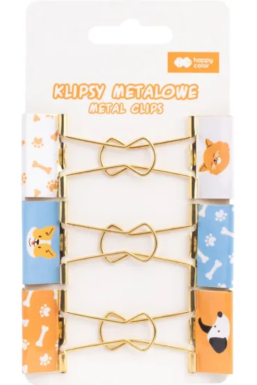 Happy Color Klipsy metalowe Cat&Do 6 szt.
