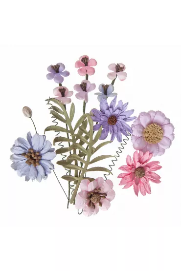 Dalprint Kwiaty papierowe pink&lavender 12 szt.