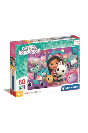 Puzzle 60 el. SuperColor. Koci Domek Gabi Clementoni