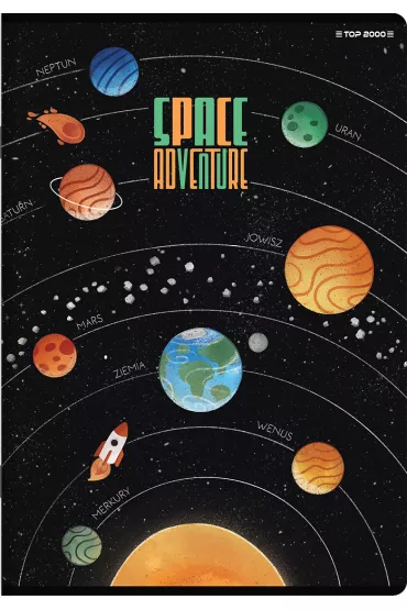 Top-2000 Zeszyt A5 Space Adventure linia podwjna 16 kartek