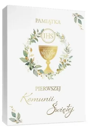Pude�ko ozdobne z ksi��eczk� pami�tkow� Komunia �wi�ta 23x33cm mix 2 wzor�w