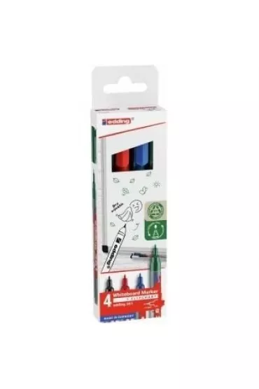 Edding Marker do tablic sucho�cieralnych 1mm 4 kolory