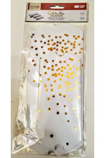 Happy Color Pude�ka na prezenty Golden Dots, 3 sztuki - 1 x 21x10cm, 2 x 15x8cm