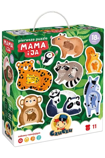 CzuCzu Pierwsze puzzle Mama i ja 18 m.  dwuelementowe uk�adanki Bright Junior Media