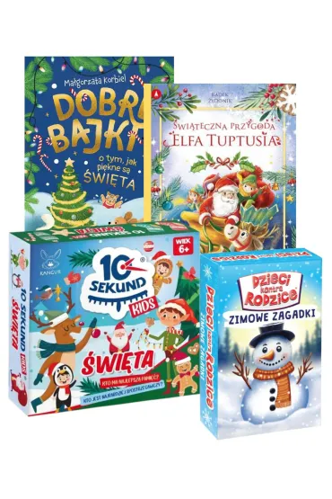 Paczka od Miko�aja: Dobre bajki o tym, jak pi�kne s� �wi�ta, �wi�teczna przygoda elfa Tuptusia, 10 sekund Kids �wi�ta, Dzieci kontra rodzice. Zimowe zagadki