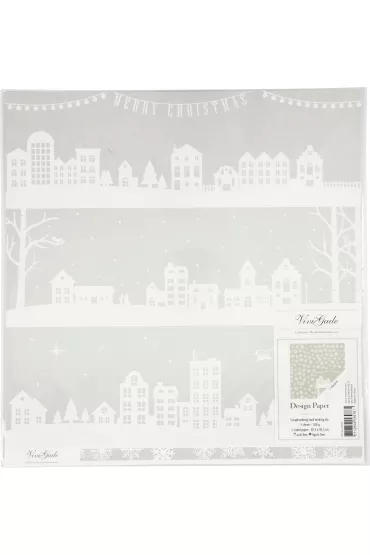 Happy Color Papier ozdobny Christmas 30,5x30,5cm, 180g, 3 arkusze