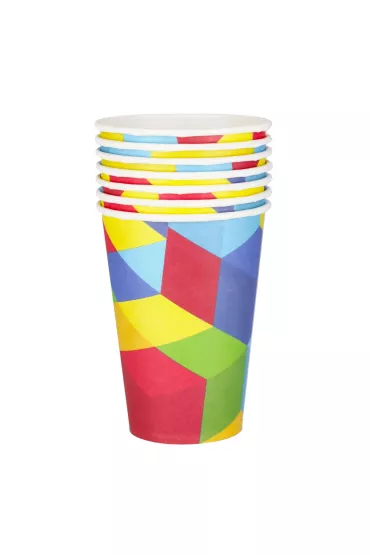 Arpex Kubki papierowe Klocki 200ml 8 szt.