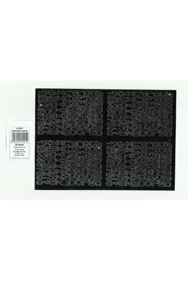 Artdruk Litery samoprzylepne 0,7 cm czarne 8 szt.