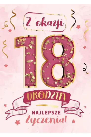 Armin Style KARNET URODZINY 18 B6 Z KOP AS KONFETTI KF-09
