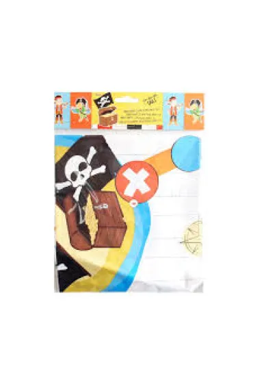 Obrus foliowy z gr� planszow� piraci 120x100 cm